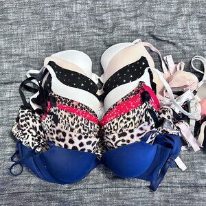 Victoria's Secret Bra and Panty Lot Bundle 27 Bras and 12 matching panties 36B L